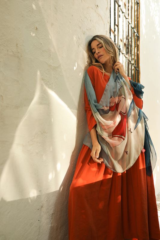 foulard de seda monaco detalle margaret de arcos